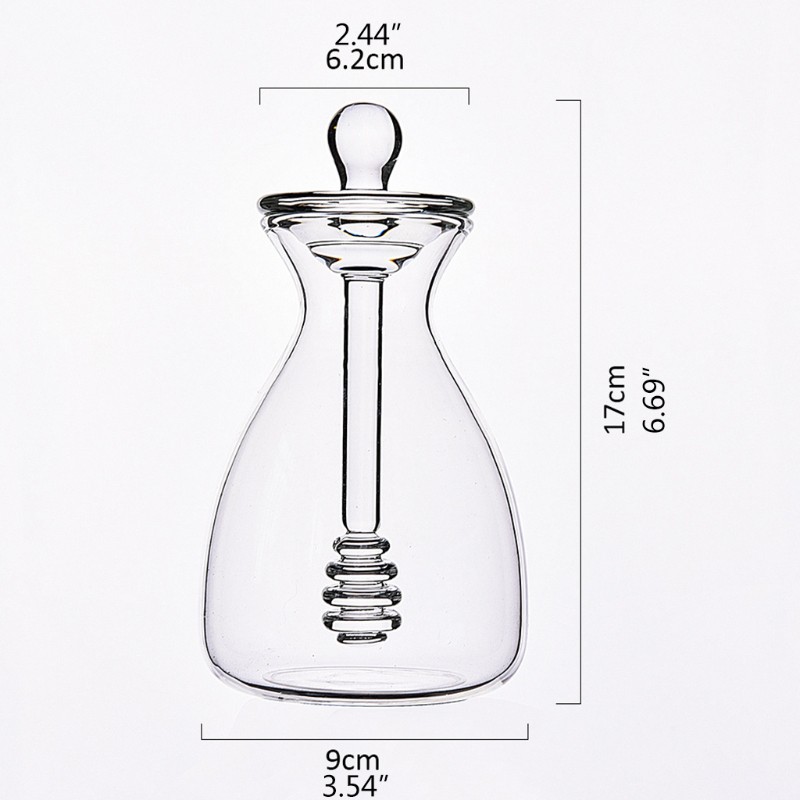 Hũ Thủy Tinh Đựng Mật Ong 14 Oz Kèm Nắp Đậy