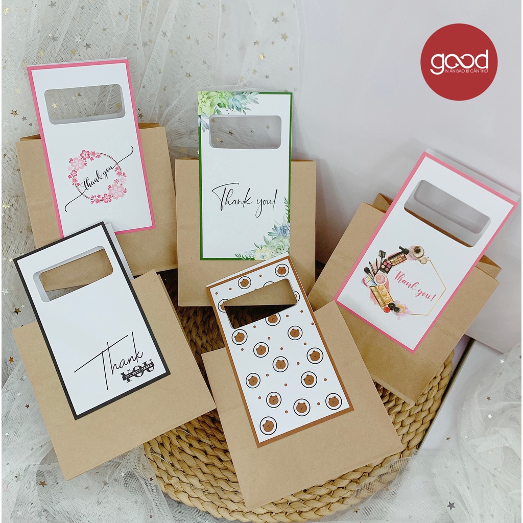 [giá sỉ] Túi giấy ú mini gói hàng kraft phong cách Vintage