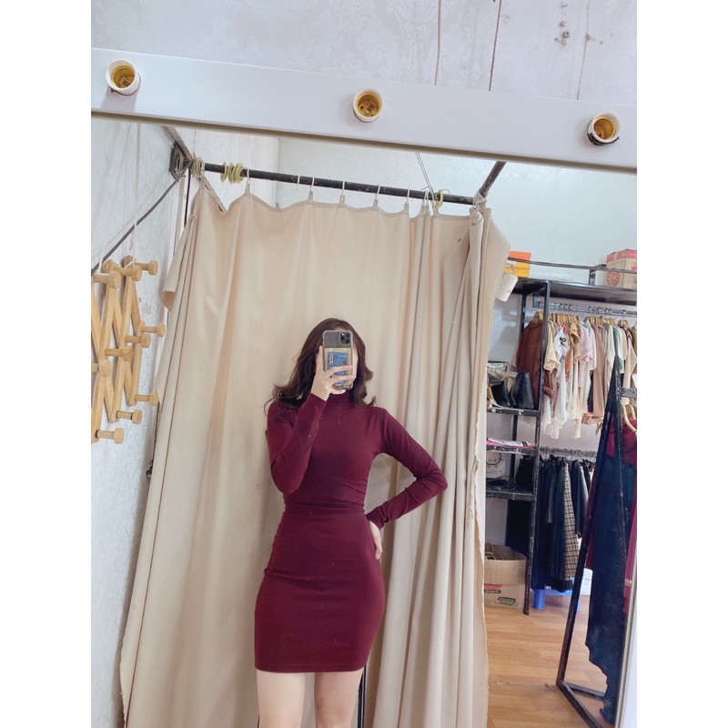 váy body cổ lọ