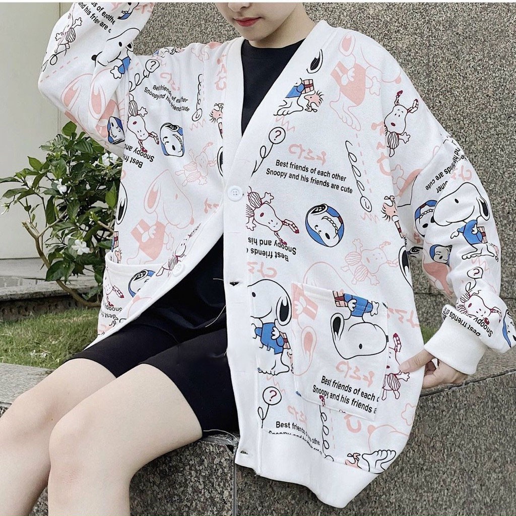 Áo Cardigan chất nỉ SNOOPY Áo cardigan form rộng Hàn Quốc_VIESTAR | BigBuy360 - bigbuy360.vn