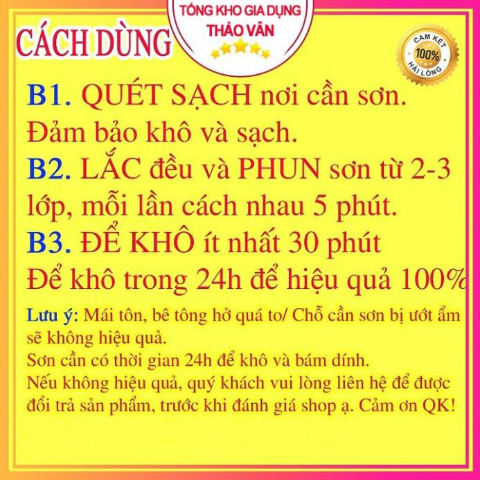 Chai dung dịch xịt chống dột - chống thấm nước - Bình xịt chống thấm, dột