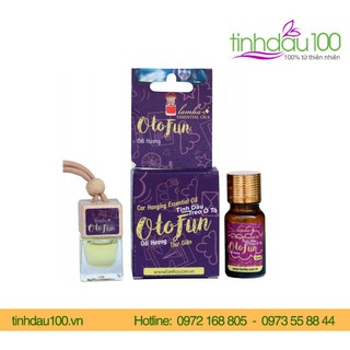 Bộ tinh dầu treo xe Oto fun thư giãn (1 lọ tinh dầu treo + 1 lọ 10ml)