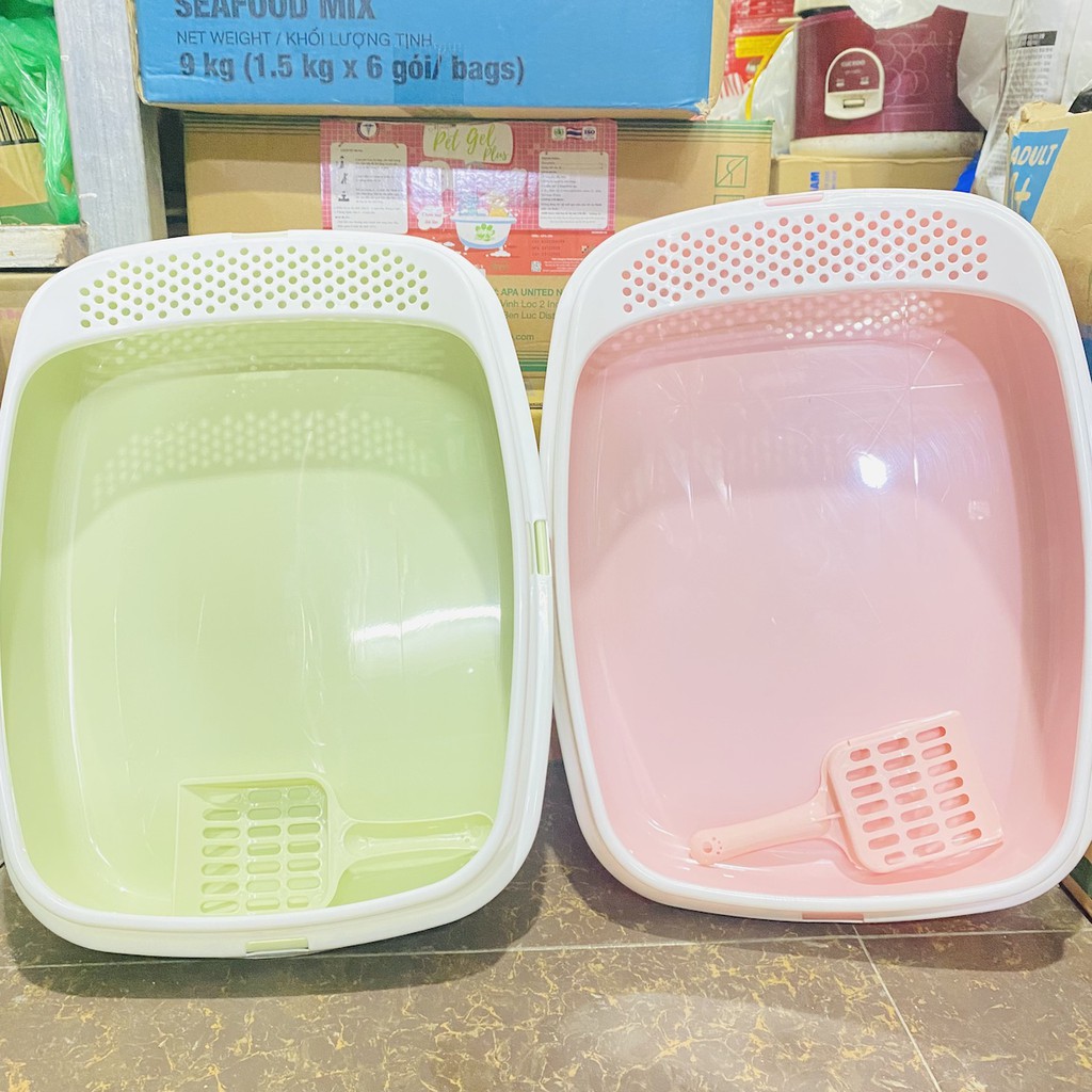 Chậu đựng cát vệ sinh cho chó mèo + tặng kèm xẻng CÓ ẢNH THẬT