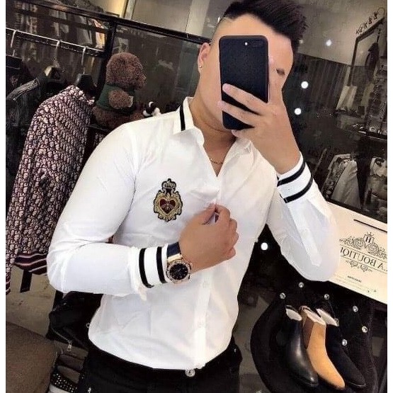 Áo Sơ Mi nữ, Sơ mi Cặp Đôi Nam Nữ Trắng hàn quốc Unisex dễ thương chữ dễ thương phong cách cá tính