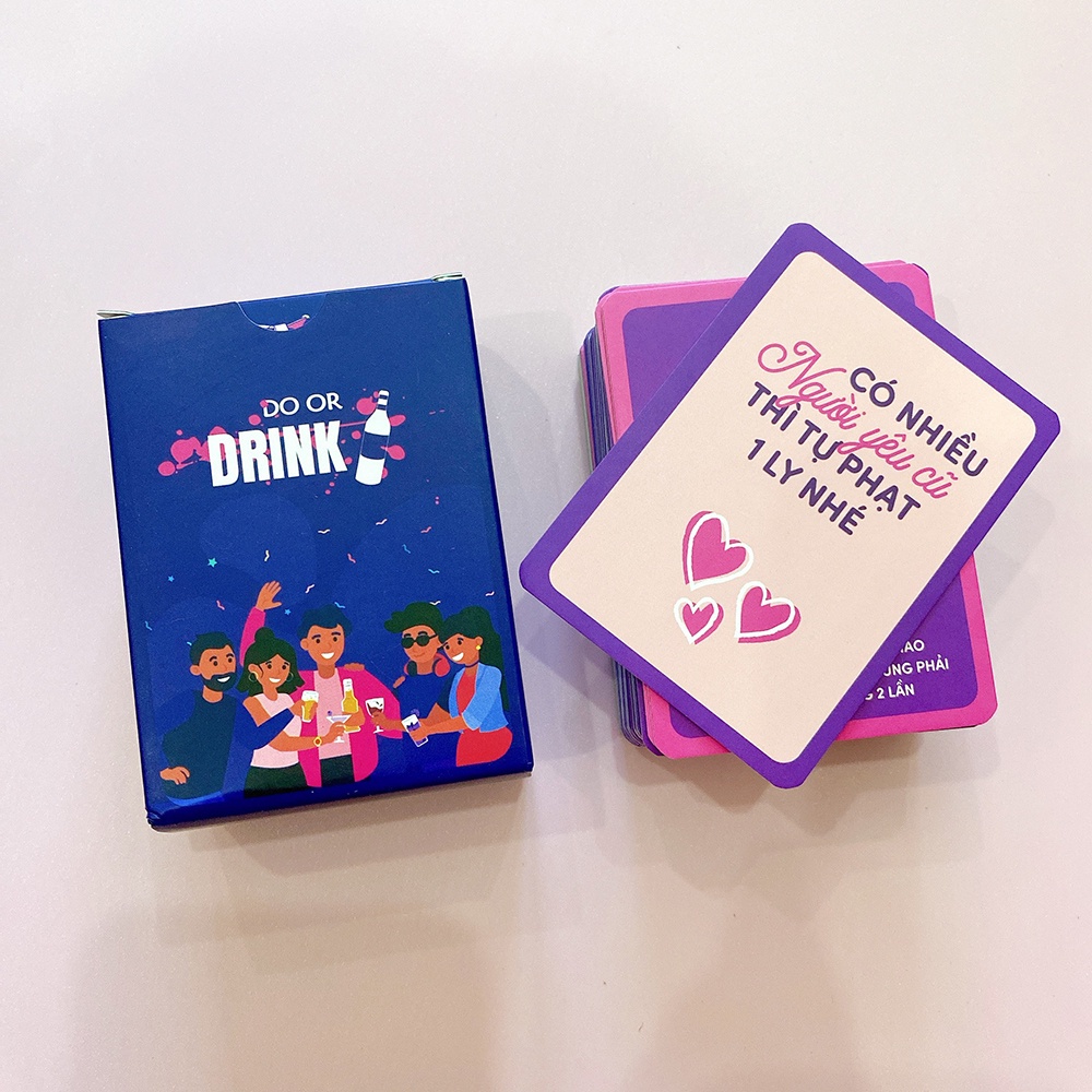 Bộ Bài Do or Drink  Drinking Game Bài Huệ 86 lá - Bài uống bia cho nhóm bạn vui chơi giải trí bữa nhậu - Nock Box