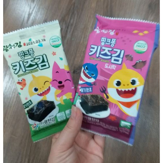 Rong biển ăn liền Organic Pink Fong cho bé (gói lẻ)