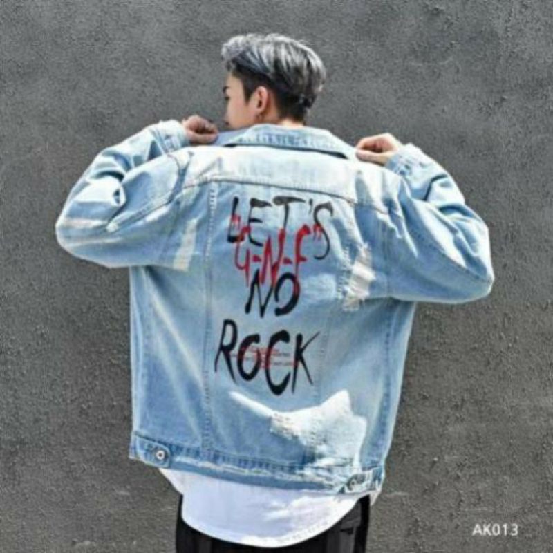 Áo khoác jean nam Bạch Dương thêu sau lưng R cực đẹp hàng loại 1