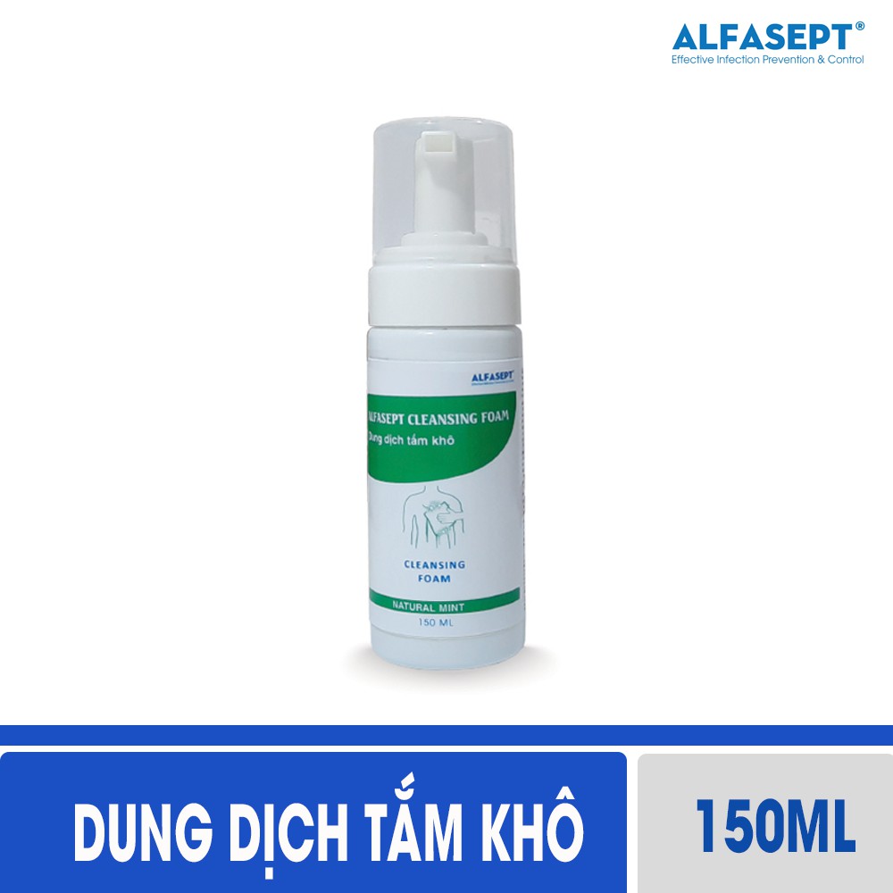 Dung dịch tắm khô ALFASEPT Cleansing Foam - Tắm không cần nước 150ml-200ml | BigBuy360 - bigbuy360.vn