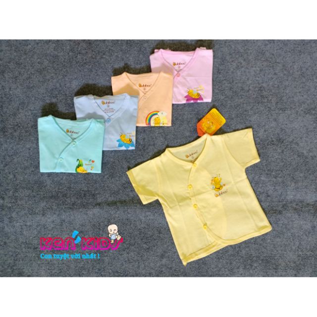 SALE SỐC| Áo tay ngắn cổ tim màu cao cấp kháng khuẩn BABIBOO BB28