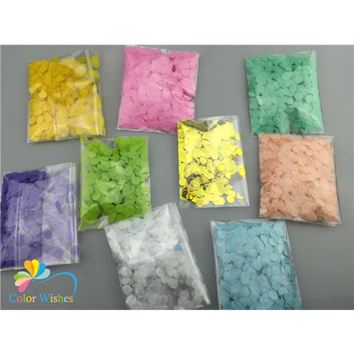 Bong Bóng Giấy Bạc 1Cm 10g Họa Tiết Trái Tim Màu Vàng Hồng 1.5Cm 10g Dùng Trang Trí Tiệc Cưới