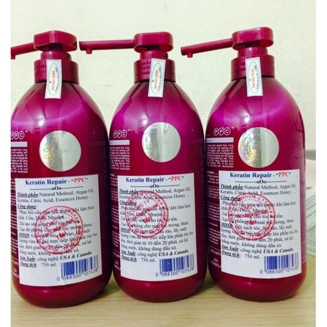 KEM KERATIN PPC REPAIR CHÍNH HÃNG PHỤC HỒI TÓC HƯ TỔN 750ml