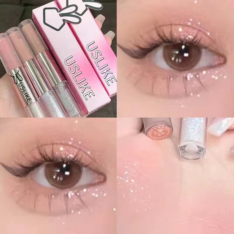 Phấn Mắt Dạng Lỏng Hai Đầu CAPPUVINI Màu Lì / Nhũ Kim Tuyến Mịn Màng