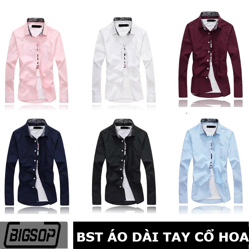 Áo Sơ mi dài tay BIGSOP họa tiết cổ hoa
