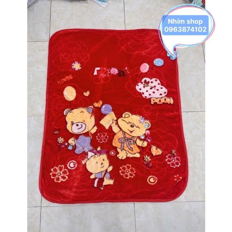 Chăn lông tuyết nhung 2 lớp cho bé RẺ NHẤT SHOPEE