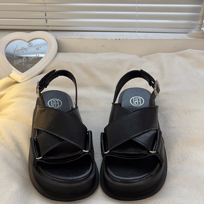 Giày Sandal Nữ Ulzzang bản cao cấp - Giày quai hậu nữ bảng ôm chân che khuyết điểm cao 4p đi học