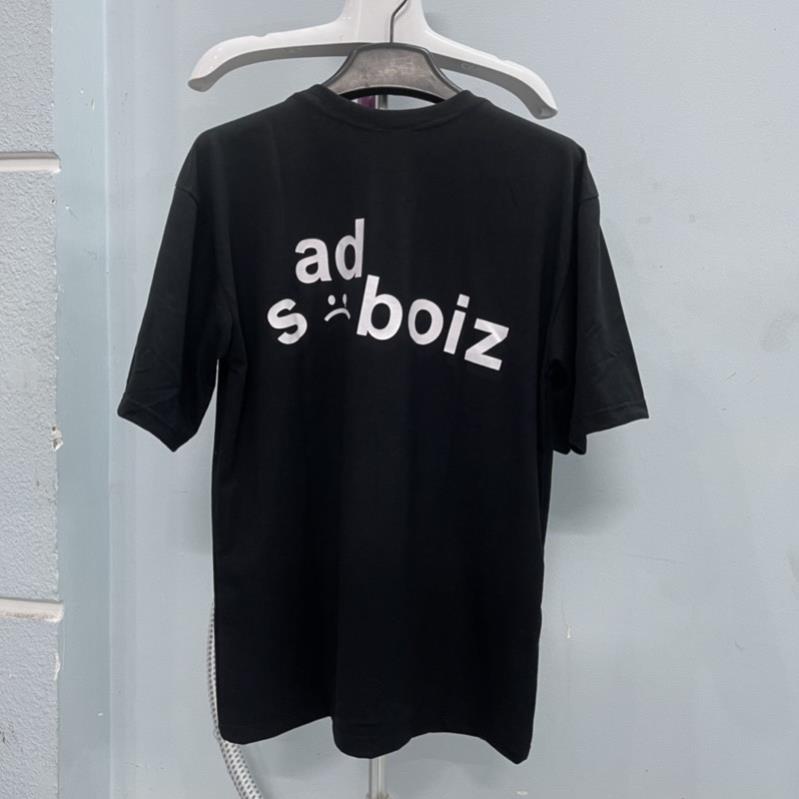 Áo thun sad boiz signature hình thêu mặt cười nam nữ full TAHAYA SHOP