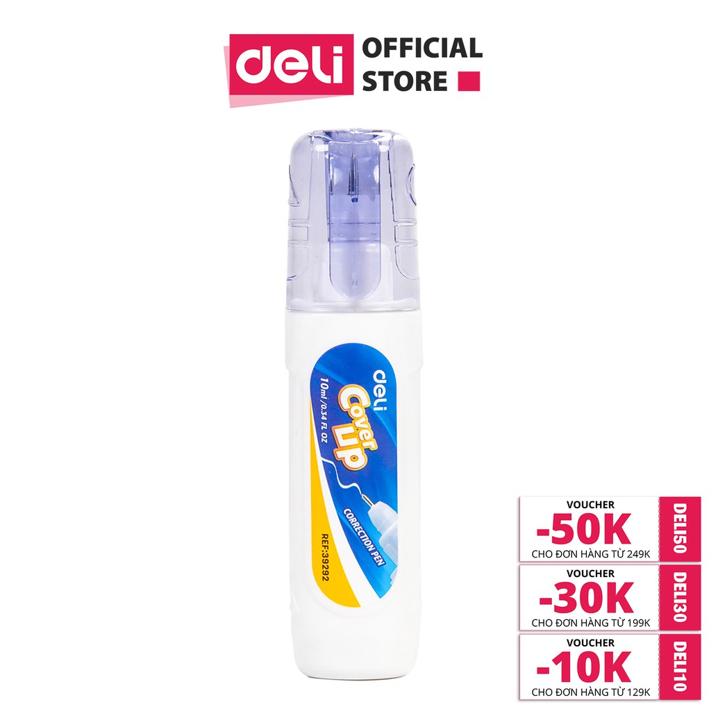 [LIFEMC02BPABAU -10% đơn 250K] Bút xóa nước 12ml Deli, Xanh dương - 1 cái E39292