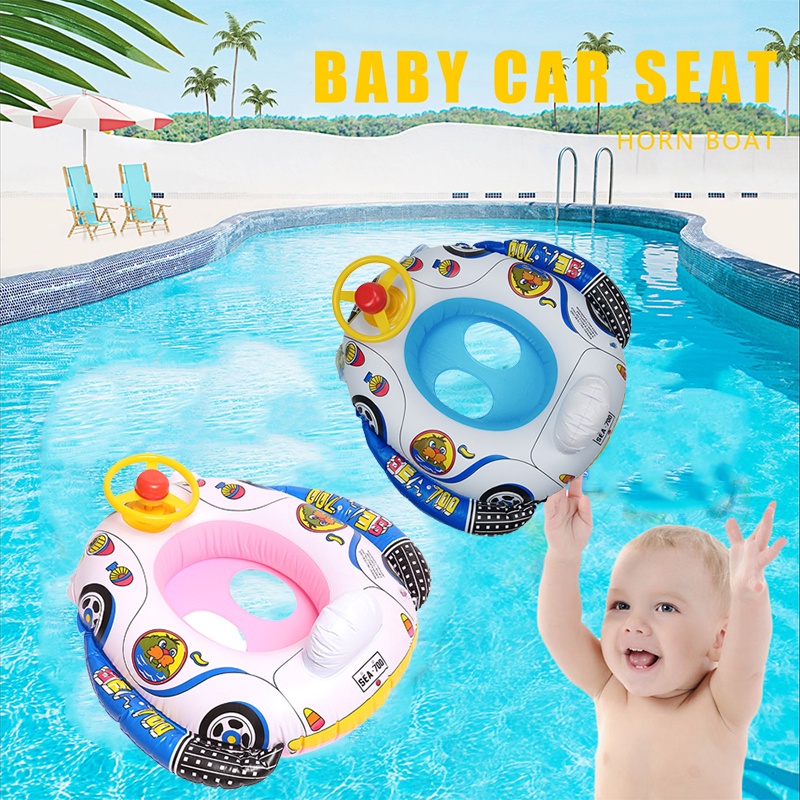Fun and safe Phao Bơi Bơm Hơi An Toàn Hình Chiếc Vô Lăng Xe Hơi Vui Nhộn Dành Cho Bé