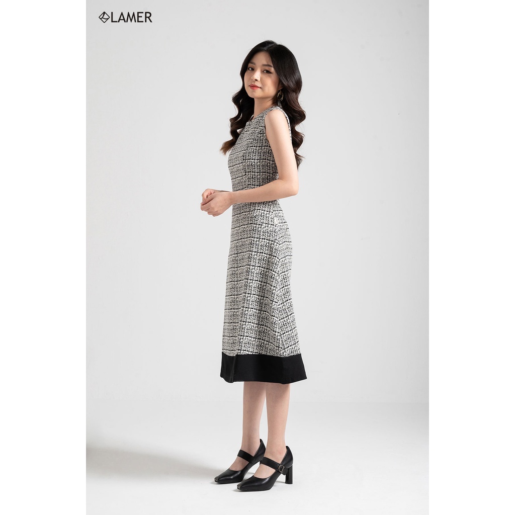 Đầm Nữ Sát Nách Phối Gấu Lamer L63R21T027
