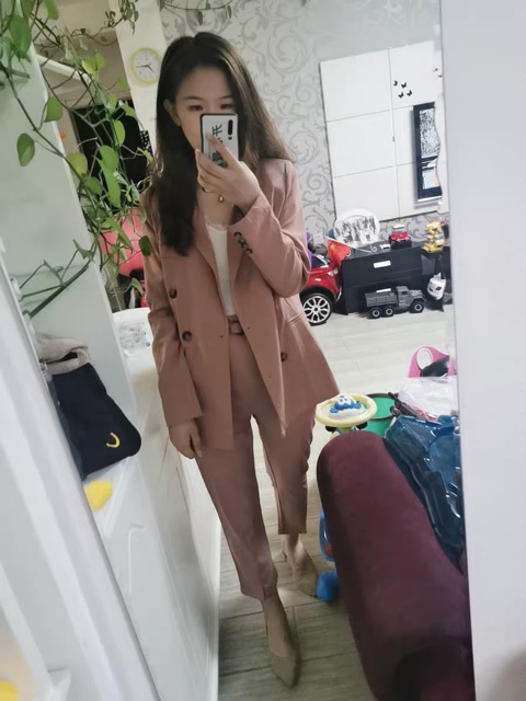 Set Blazers phong cách Hàn Quốc có 2 kiểu quần ngắn - dài (Order- sẵn Size M) | BigBuy360 - bigbuy360.vn