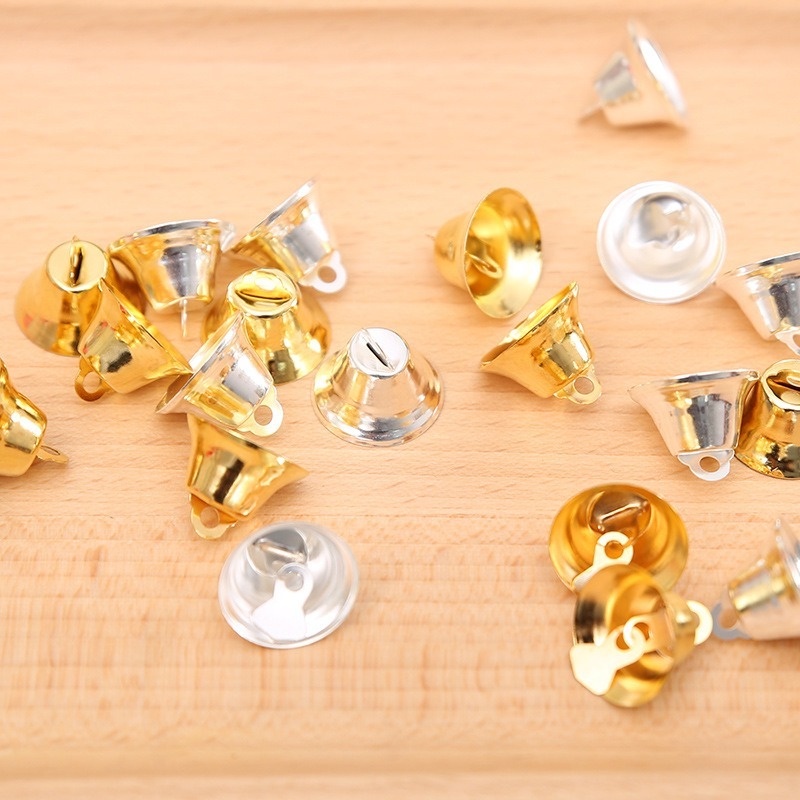 Set 10 chuông nhỏ 2cm dễ thương treo trang trí cây thông giáng sinh độc đáo