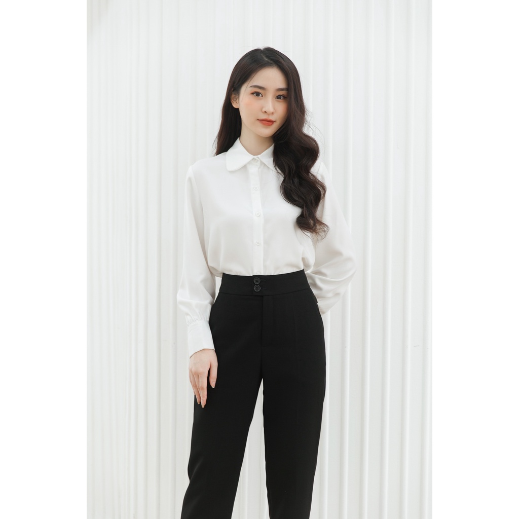 Quần ống đứng túi chéo cạp bản 2 khuy hàng thiết kế, chất tuyết mưa mát mẻ, đứng form TIIN STORE Q0D081