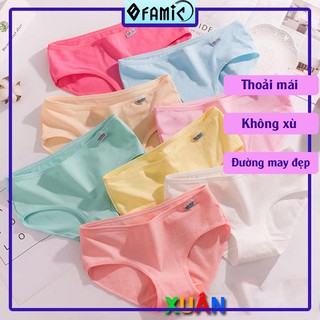 Quần Lót Cotton ❤️𝑭𝑹𝑬𝑬𝑺𝑯𝑰𝑷❤️ Giảm 5K khi nhập mã [ CHIP NU ] Quần lót nữ 15 Màu Siêu Đẹp Size L