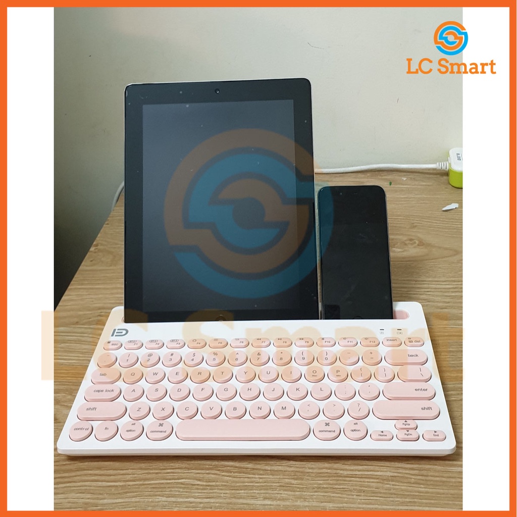 Bàn Phím Bluetooth - Dùng cho Ipad, Điện thoại, Máy tính bảng, Laptop - Kết nối cùng lúc 3 thiết bị[BH 6 THÁNG]