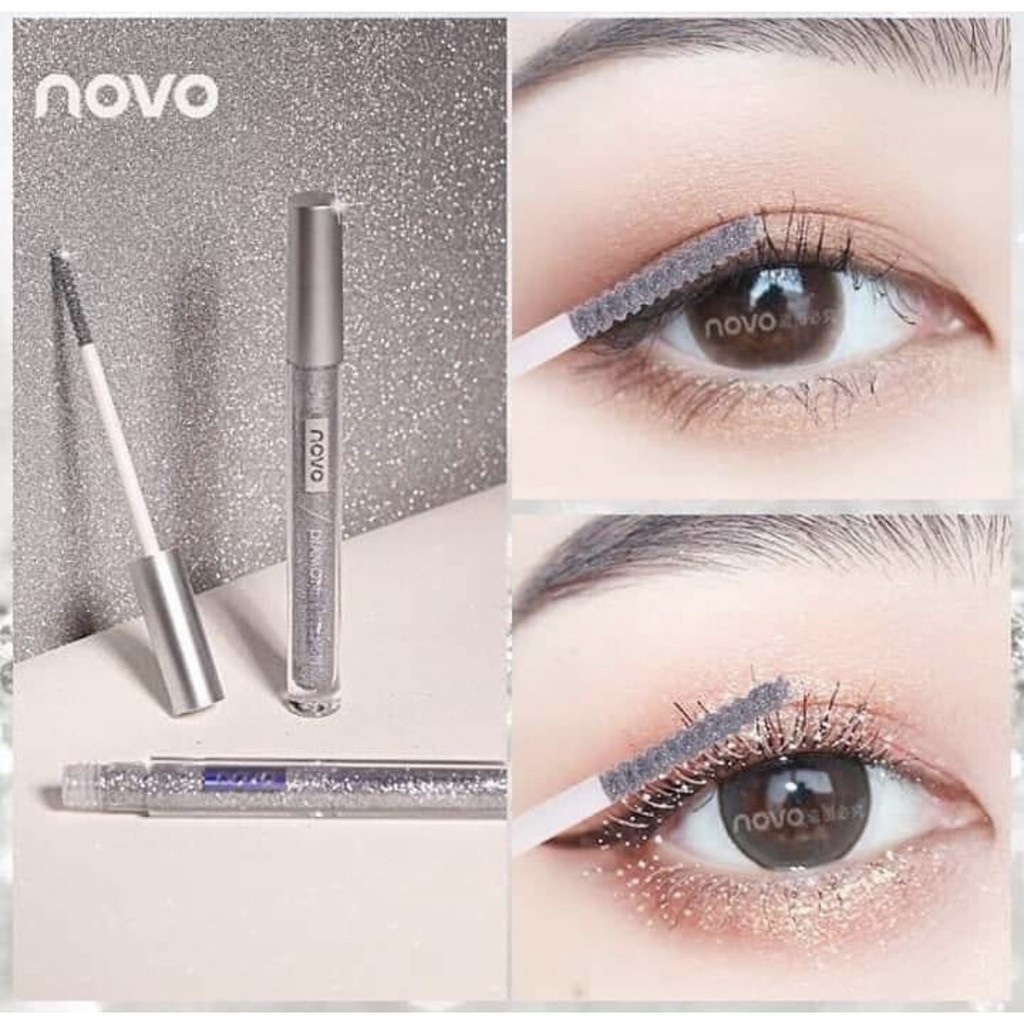 Mascara Chuốt Mi Nhũ Kim Tuyến Novo Diamond Eyelash 5329