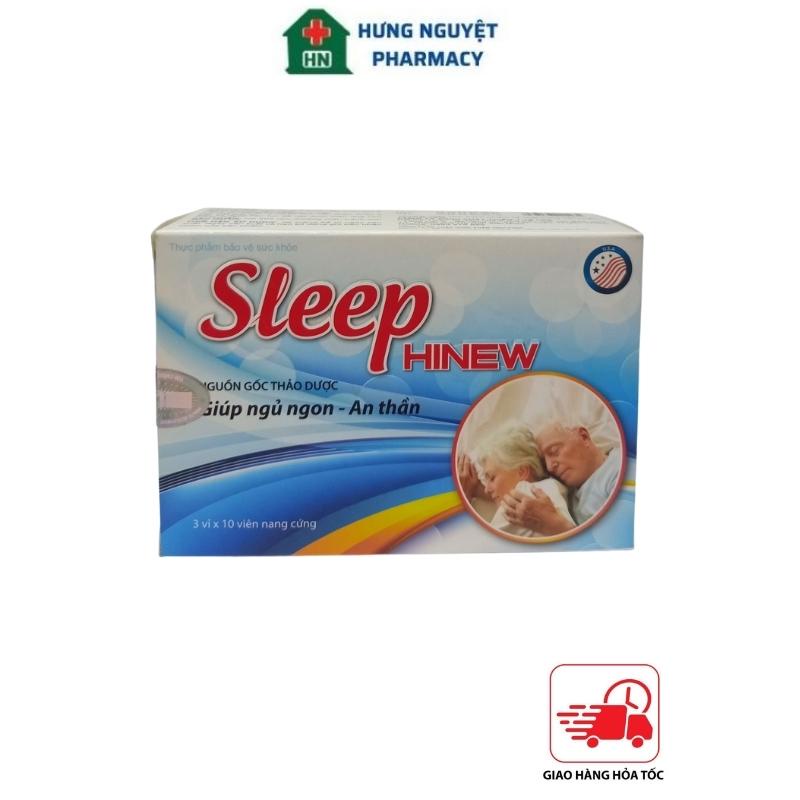 SLEEP HINEW hỗ trợ giấc ngủ, giúp ngủ ngon và sâu giấc giúp dưỡng tâm an thần Hộp 30 viên