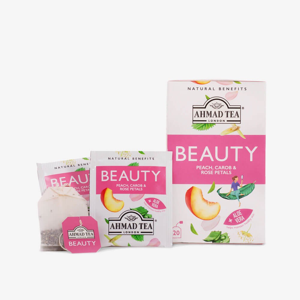 Trà thảo mộc Ahmad Organic Premium - BEAUTY Infusion (túi lọc có bao thiếc - 20 túi/hộp)