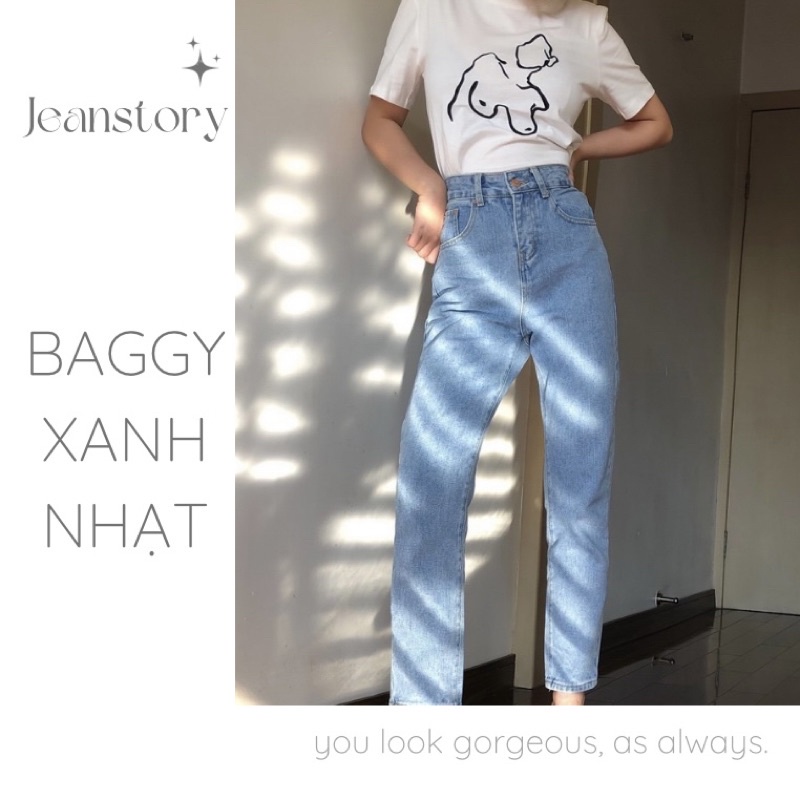 Quần Baggy Jeans Xanh Nhạt