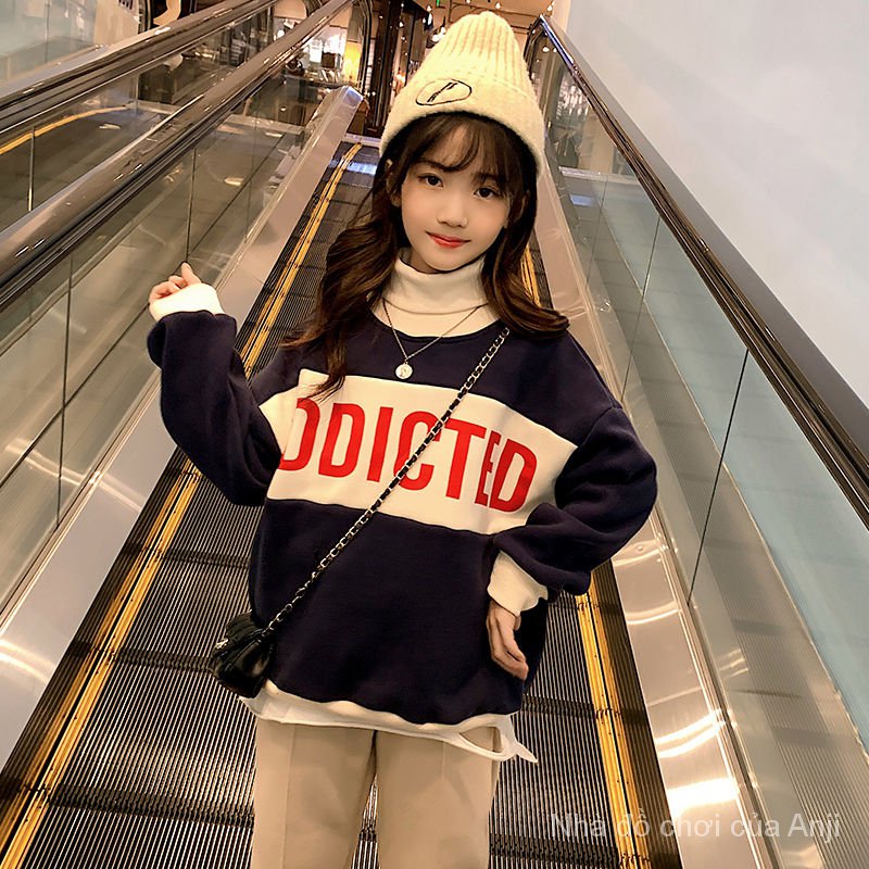 COD Kid's FashionGirl | 5-14 years old Girl's Sweater Autumn And Winter Plus New Version Korean Her