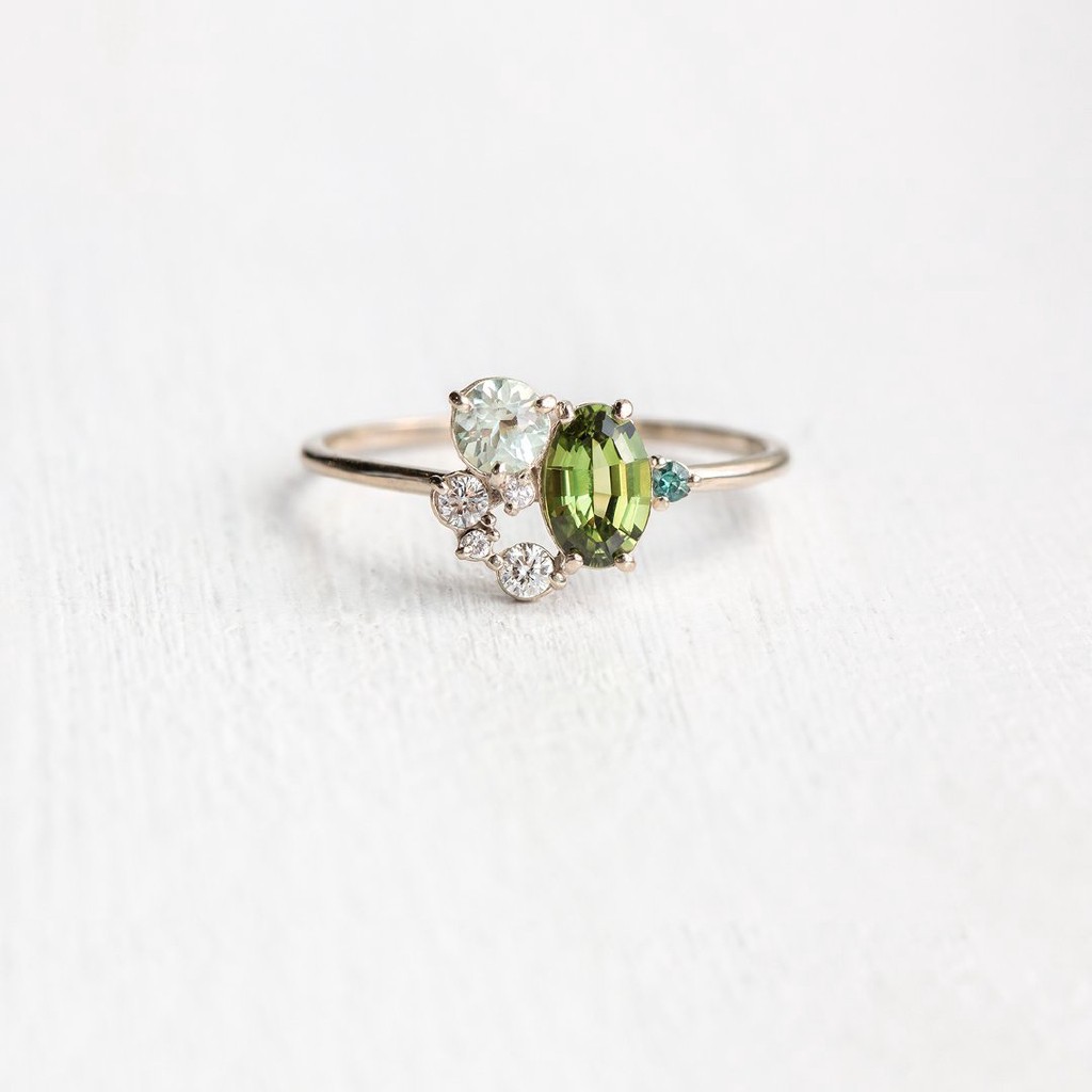 Nhẫn Đeo Tay Kim Loại Đính Đá Thời Trang Cho Nữ