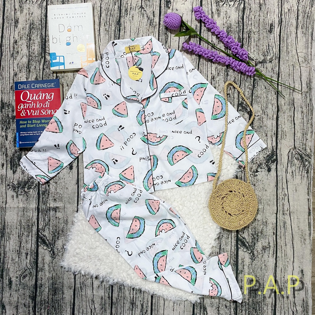 Pijama đồ ngủ dài cho bé trai và gái chất tole siêu thoải mái màu vàng