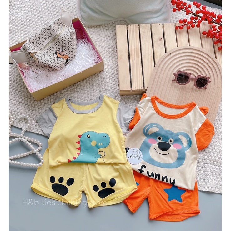 Bộ K.woo Chất Thun Lạnh Cho bé 10-20kg