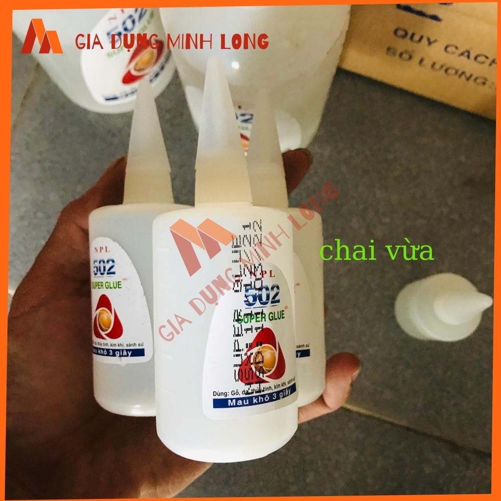 Keo 502 chai lớn 500gr tặng kèm 3 lọ để chiết, keo dán đa năng siêu dính con voi- dán sắt, dán gỗ, dán giày dép