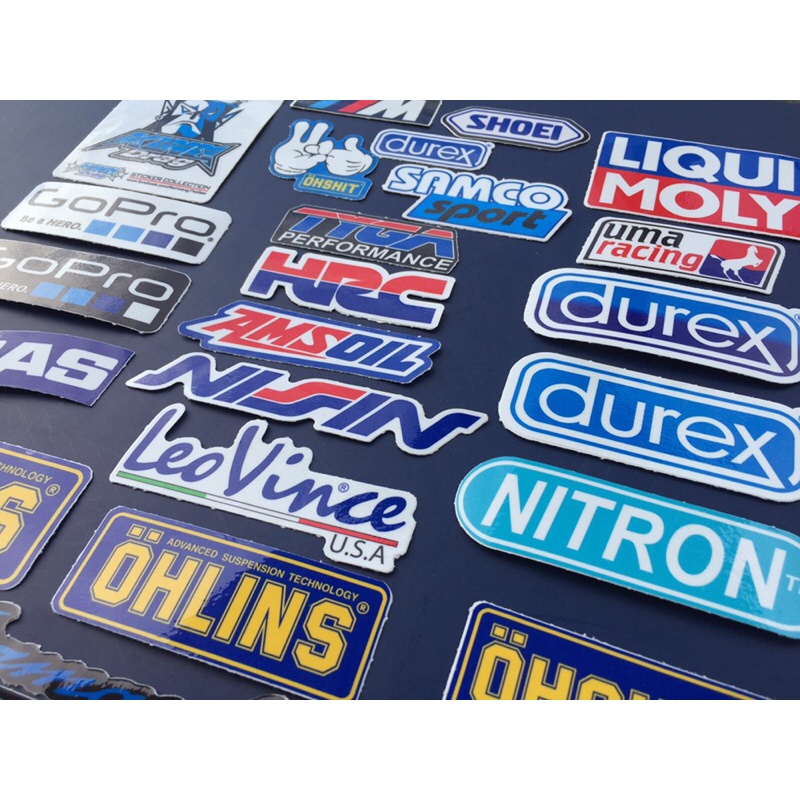 Trọn bộ 24 logo xanh, hình dán chống nước. Sticker decal trang trí siêu dính