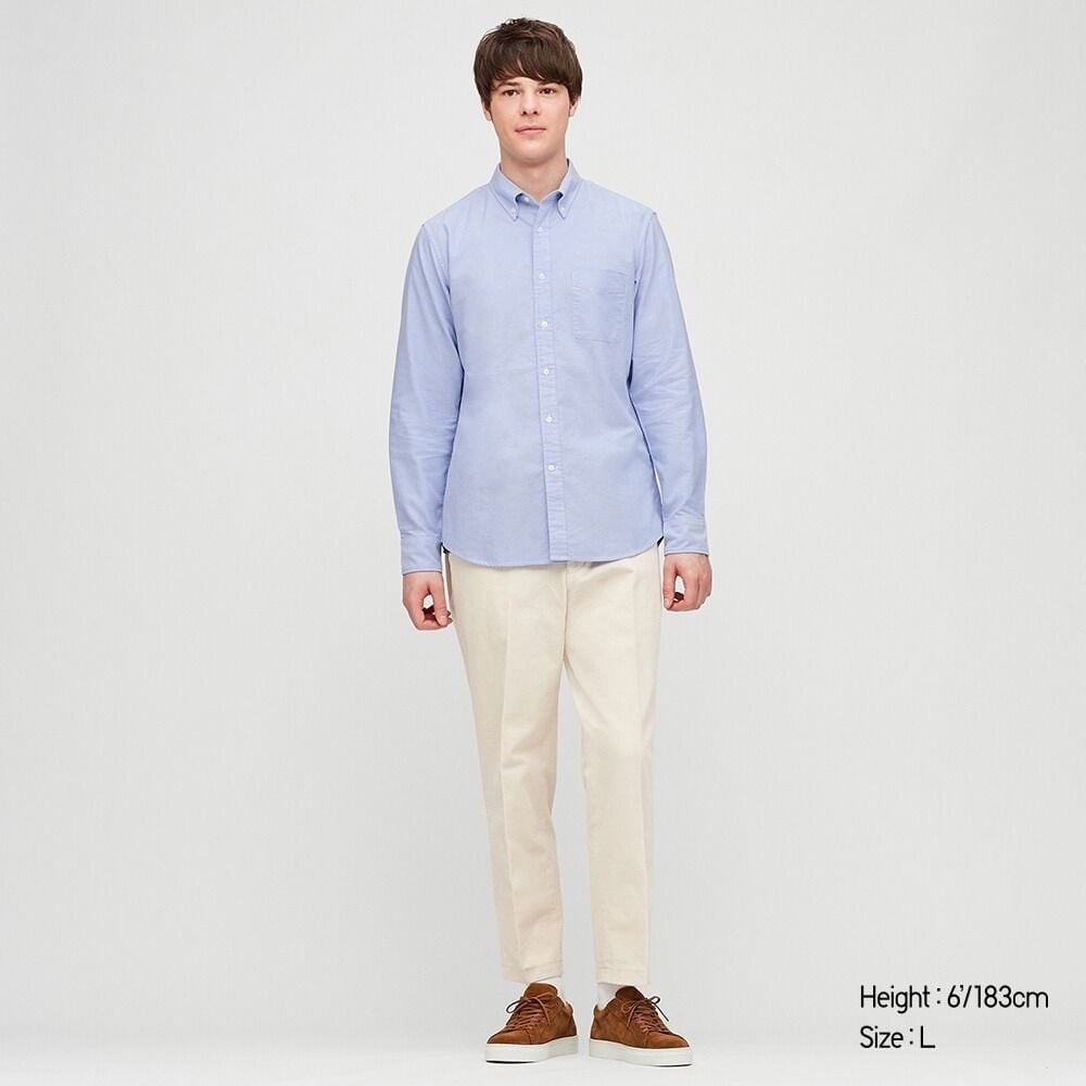 Áo Sơ Mi Nam Dài Tay Oxford Uniqlo Xanh Navy Big Size | BigBuy360 - bigbuy360.vn