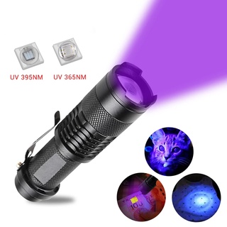 Portable Ultraviolet LED Inspection Flashlight With Zoom Function