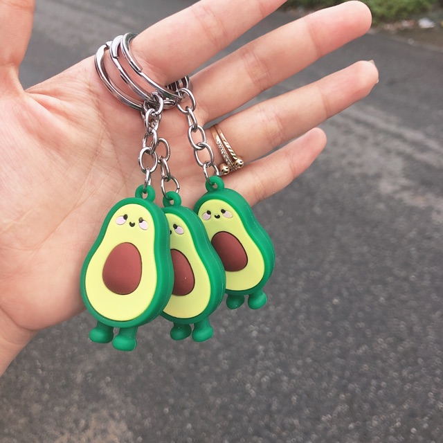 Móc khoá dẽo, móc khoá hình, móc khoá bơ, móc khoá xinh