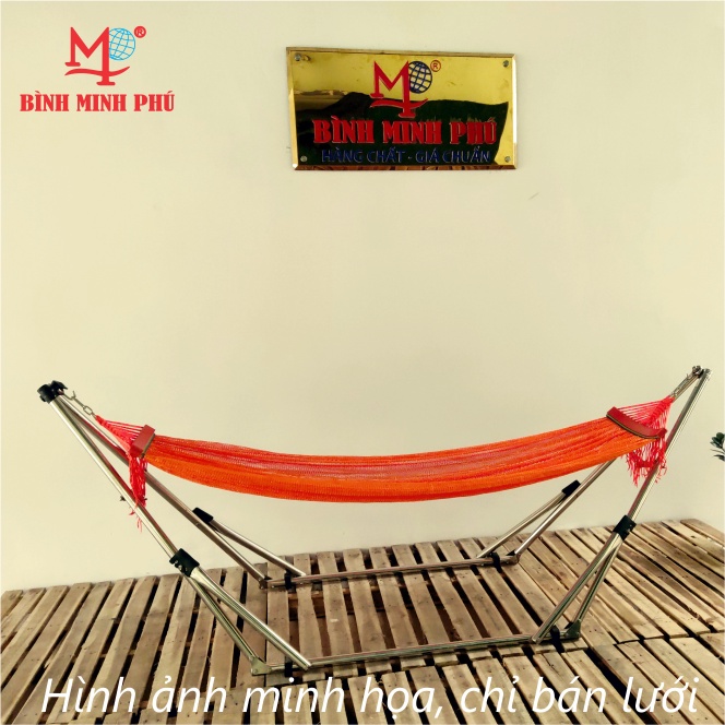 Lưới võng cán nhựa Bình Minh Phú màu cam Xuất khẩu Hàn Quốc