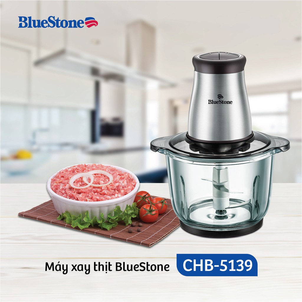 [Mã ELHADEV giảm 4% đơn 300K] Máy Xay Thịt 2 Lưỡi Dao Kép BlueStone CHB-5139 (2L)