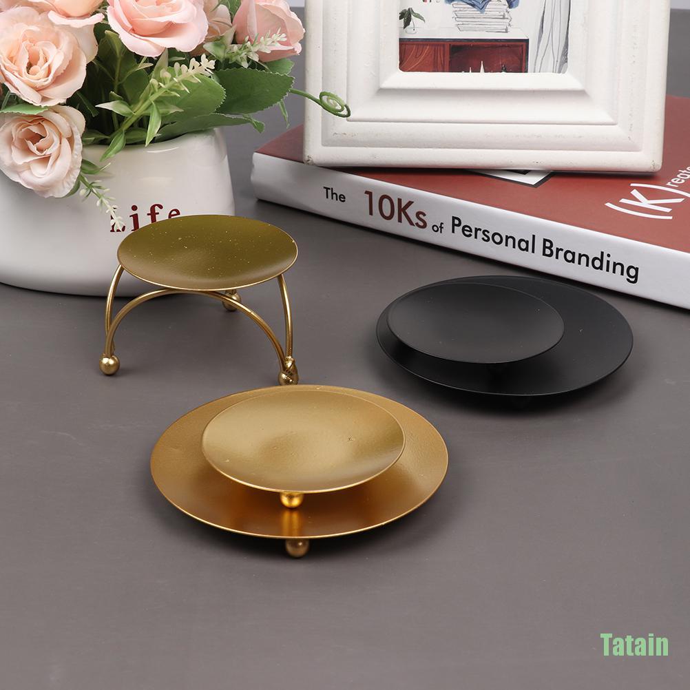 Giá đỡ đèn cầy bằng sắt màu vàng phong cách thời trang Bắc Âu sáng tạo