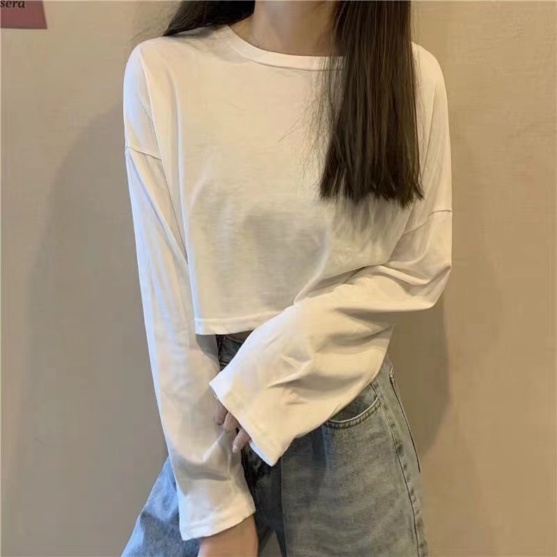 Áo Thun Tay Dài Dáng Rộng Phong Cách Hàn Quốc Áo phông Nữ NZ-TX-374