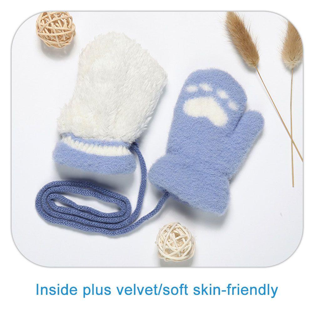 Găng Tay Lông Nhung Hình Móng Mèo Mềm Mại Cho Bé MIHAN1