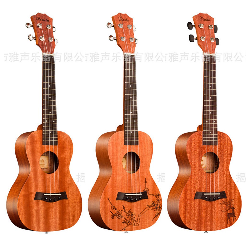 Đàn ukulele 23 inch Ukulele concert full phụ kiện Full gỗ mahogany hồng đào Bắc phi