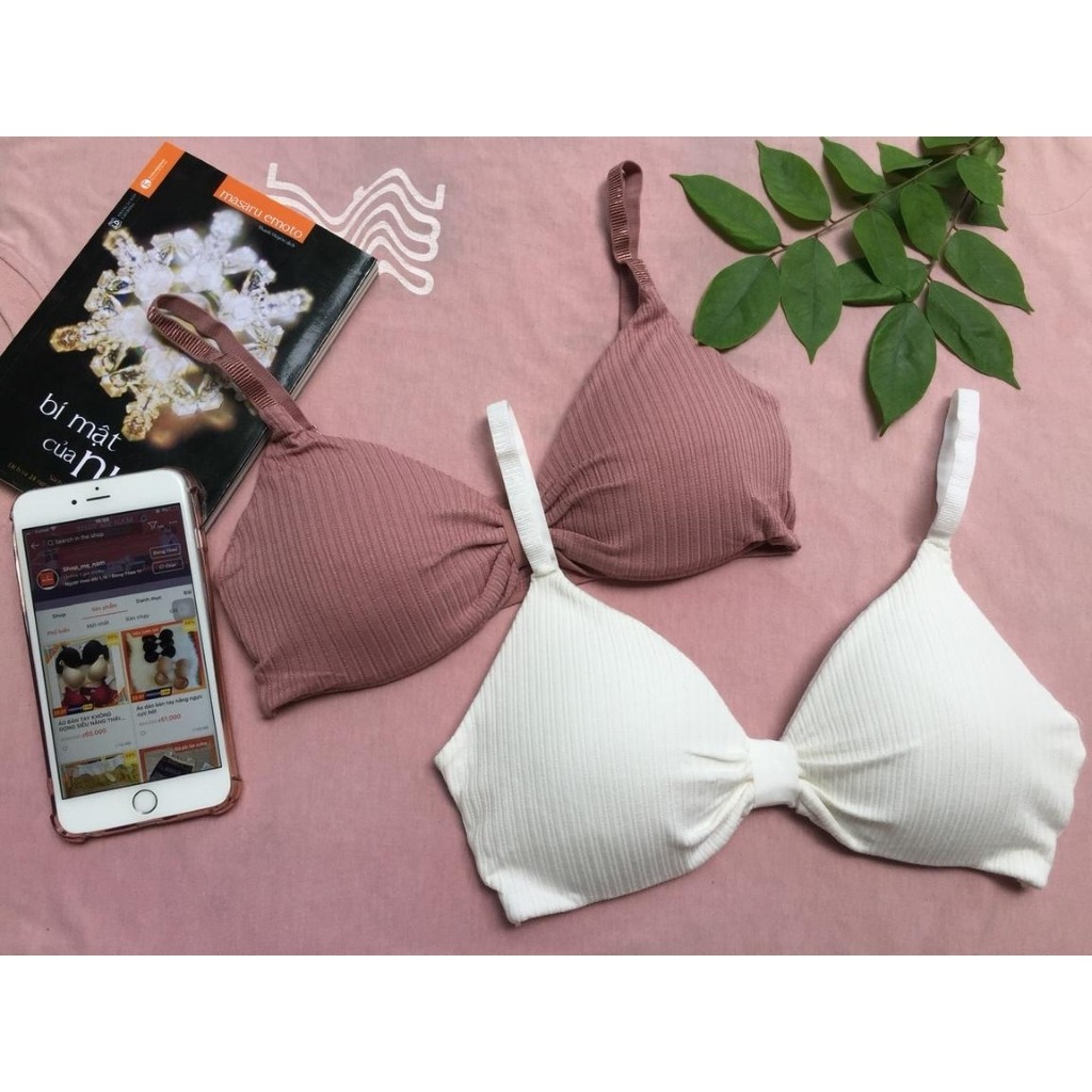 ❤️FREESHIP❤️Áo Bra Cotton Nơ Siêu Xinh