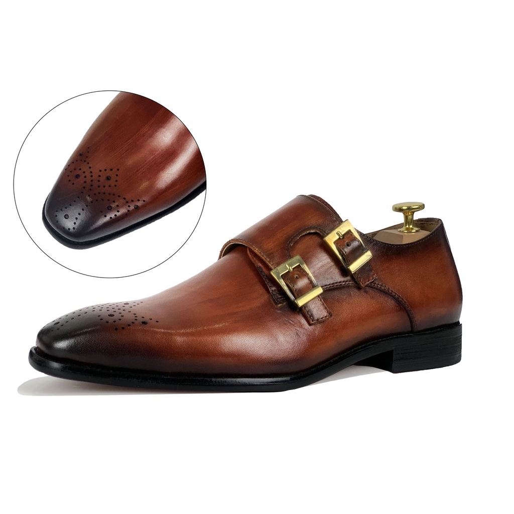 Giày da Homme Milano - Double Buckle Monk Strap