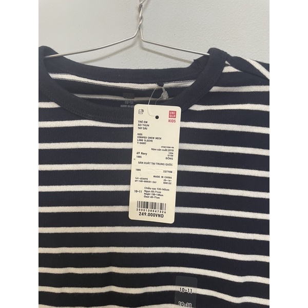 Áo thun tay dài sọc phối 3 màu newtag